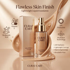 CURAT Flawless Skin Finish Foundation - Side Profile & Box Packaging | original imported packaging available on Curat Cart In