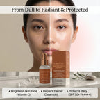 CuratCart Ceramide Vitamin C Sunscreen - Back Label & Ingredients Details | buy 100% authentic product online in India via Cu