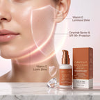 CuratCart Ceramide Vitamin C Sunscreen - Texture, Swatch & Consistency | fast dispatch across India from Curat Cart