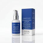 CuratCart Niacinamide Vitamin C Sunscreen - Front Packaging & Bottle View | genuine imported stock available in India at Cura