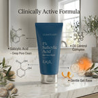 CuratCart Salicylic Acid Gel Face Wash - Side Profile & Box Packaging | original imported packaging available on Curat Cart I