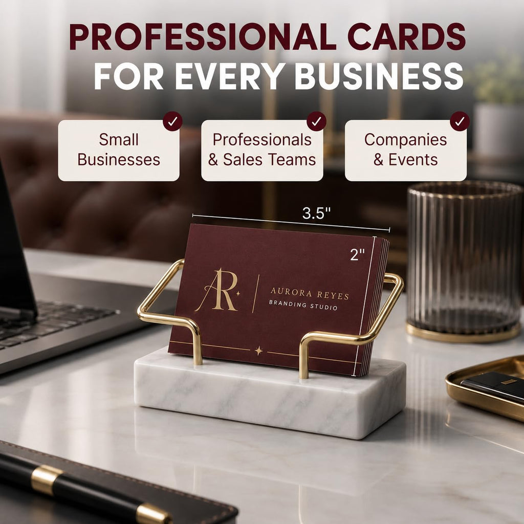Custom Business Cards Full Color showcased elegantly at Curat Cart, perfect for small businesses and professionals. Exclusive design.