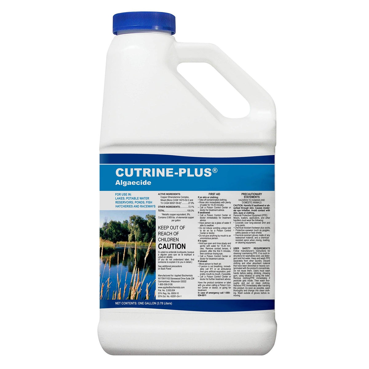 Cutrine-Plus Algaecide, a premium imported solution for effective algae control, available at Curat Cart. Perfect for maintaining clean water.