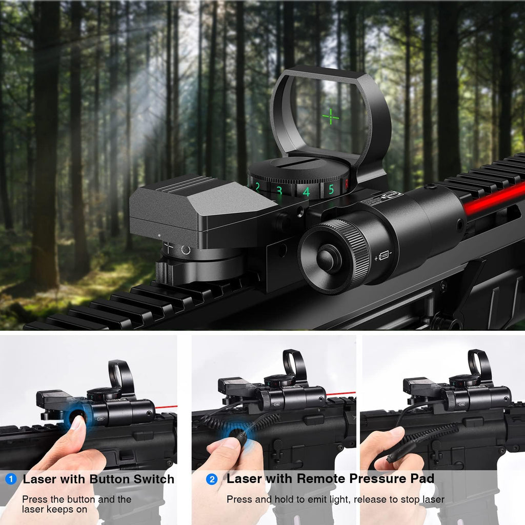 CVLIFE Red Dot Sight with Laser, 100% Authentic and available in India at Curat Cart. Enhance your shooting accuracy today.