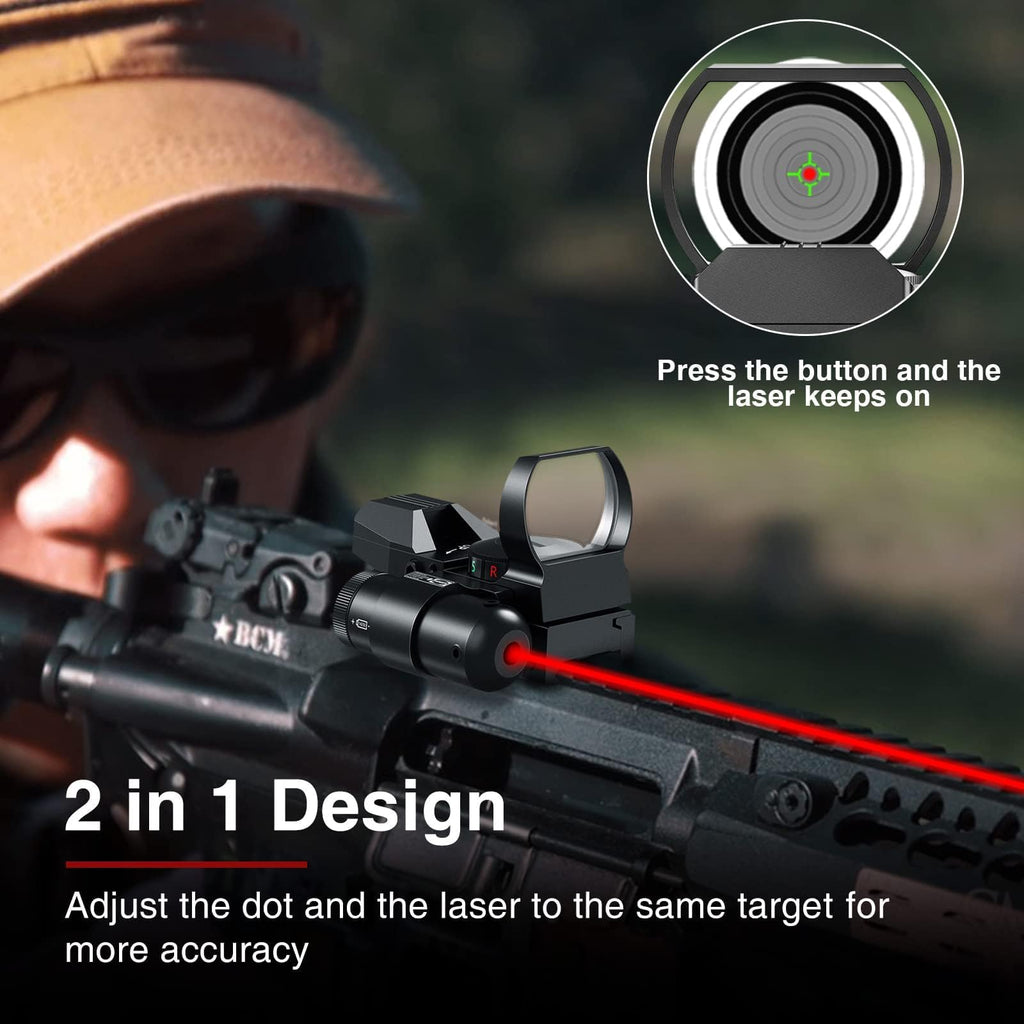 Enhance your aim with the CVLIFE Red Dot Sight with Laser, perfect for precision targeting. Available at Curat Cart.