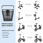 Premium imported CXWXC E-Scooter Front Basket, perfect for knee scooters and electric bikes. Available at Curat Cart.