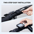 CYCPLUS Wireless GPS Bike Computer showcases easy two-step installation, perfect for cycling enthusiasts. Available at Curat Cart.