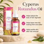 Cyperus Rotundus Oil Hair Removal helps reduce hair regrowth and leaves skin silky smooth. 100% Authentic, available at Curat Cart.