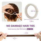 CZZXI 150ct No Damage Hair Ties with great elasticity, max stretch up to 8.67 inches. Available now for online orders.
