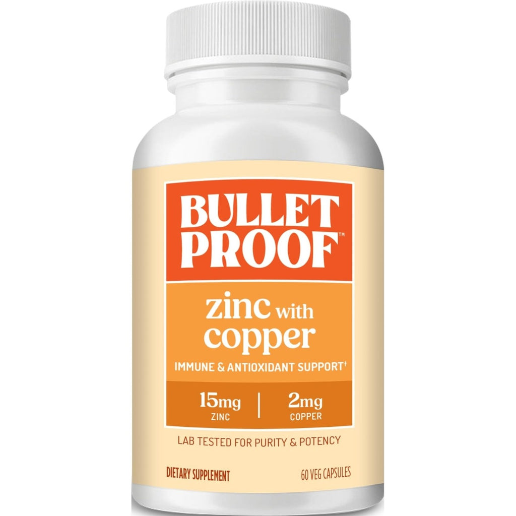 Bulletproof Zinc with Copper Capsules, 60 Count, Minerals and Antioxidant Supplement for Immunity and Mood | Minerals and Antioxidant Supplement for Immunity and Mood