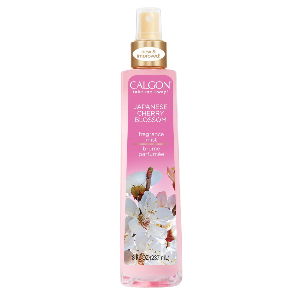Calgon Morning Glory Fragrance Body Mist in original packaging, featuring a floral design and 8 oz bottle.