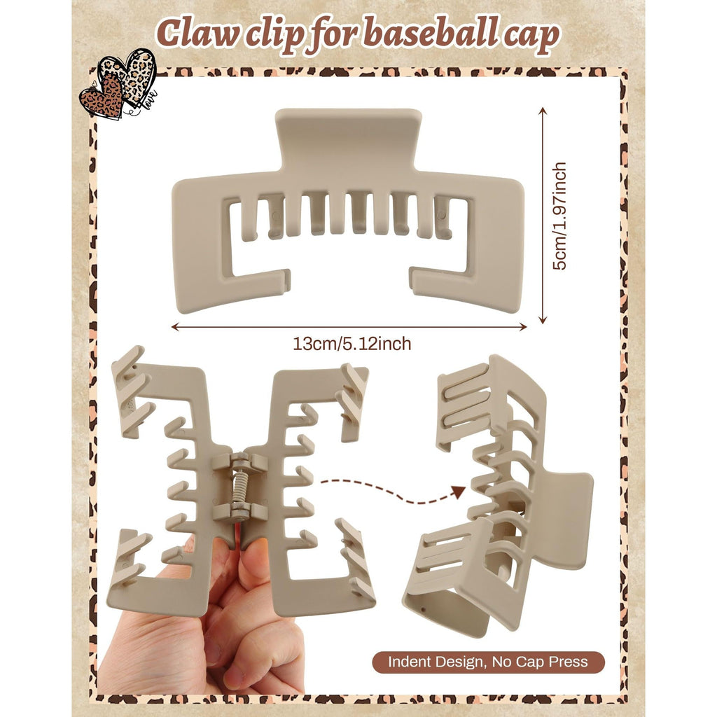 Authentic claw clip designed for baseball caps; features strong grip and unique indent design for convenience.