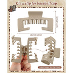 Authentic claw clip designed for baseball caps; features strong grip and unique indent design for convenience.