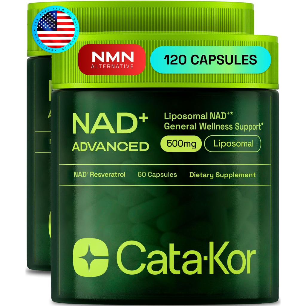 Cata-Kor Liposomal NAD Resveratrol Supplement – NMN Supplement Alternative – Third-Party Tested – Advanced NAD Supplement for Women & Men – 30-Day Supply