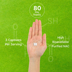 Discover high bioavailable purified NAC supplement, offering an 80-day supply, specially curated by Curat Cart.