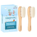 Debetool Baby Hair Brush features soft goat bristles in a premium imported design, available at Curat Cart for your baby's care.