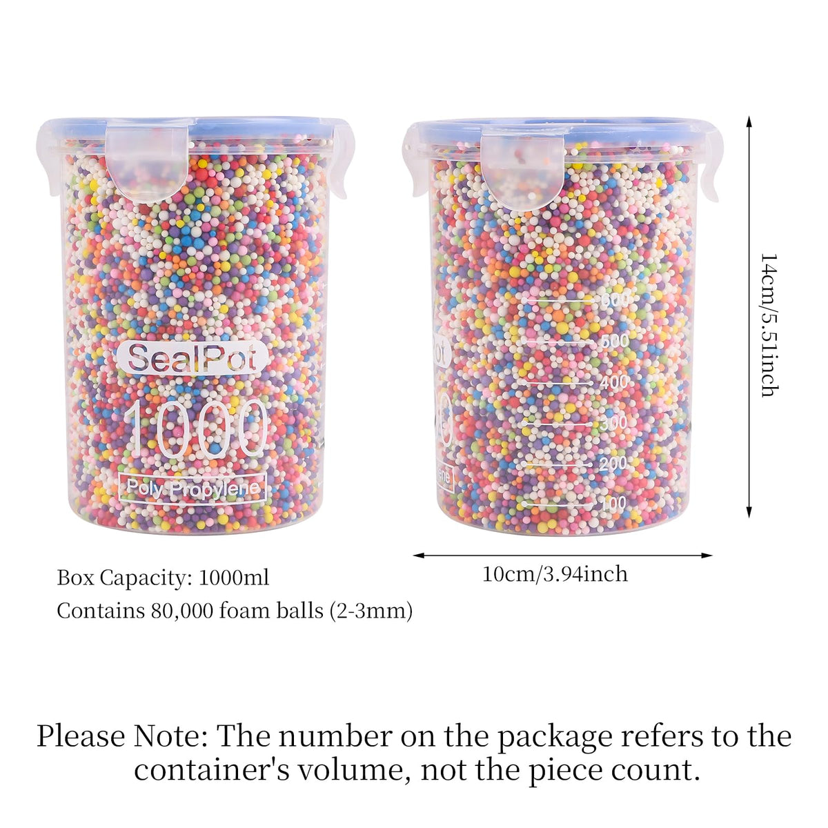 Decora Foam Balls Slime Supplies in a 1000ml container, 100% Authentic, available at Curat Cart in India.