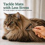 Effortlessly remove mats with the Dematting Comb for Cats and Dogs, available at Curat Cart, 100% Authentic in India.