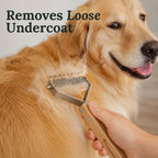 High-quality dematting comb for cats and dogs, removing loose undercoat. Available at Curat Cart.
