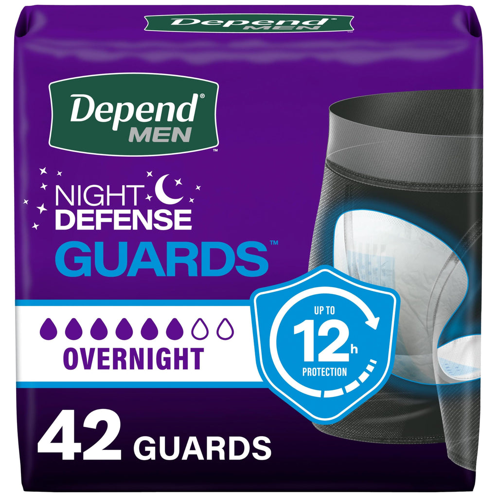 Depend Incontinence Pads for Men offer premium overnight protection with 12 hours of reliability. Shop now at Curat Cart.