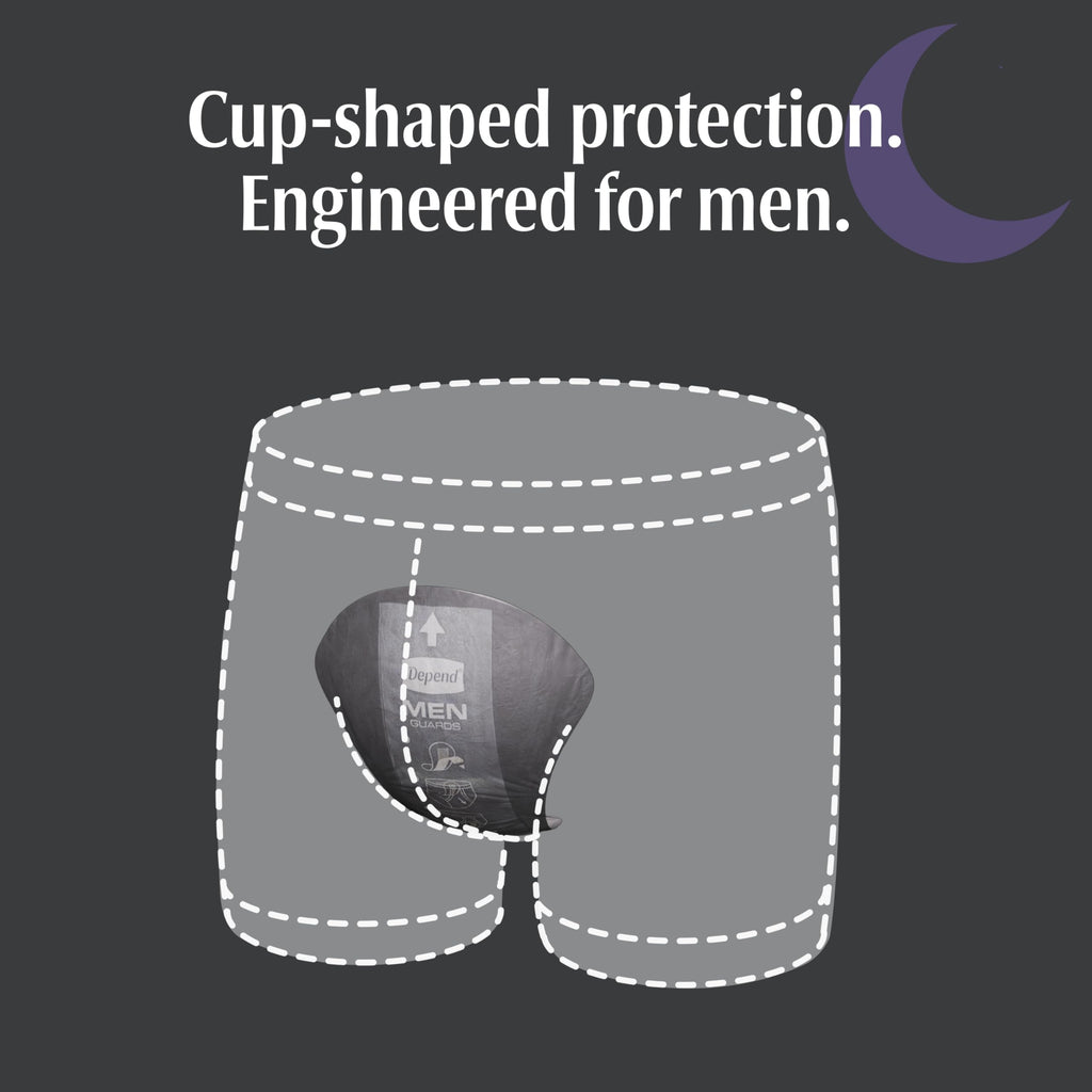 Depend Incontinence Pads for Men offer superior cup-shaped protection, ideal for daily use. Available at Curat Cart.