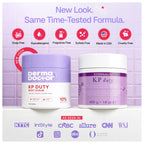 DERMAdoctor KP Bump Eraser Body Scrub featuring original packaging, highlighting exfoliating benefits and key features.