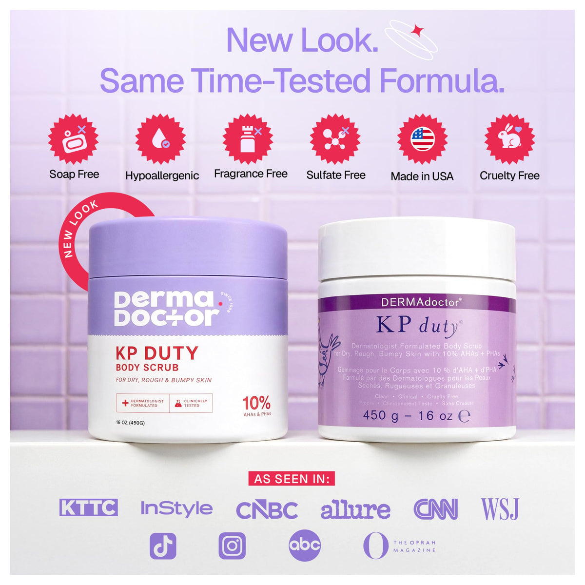 DERMAdoctor KP Bump Eraser Body Scrub featuring original packaging, highlighting exfoliating benefits and key features.