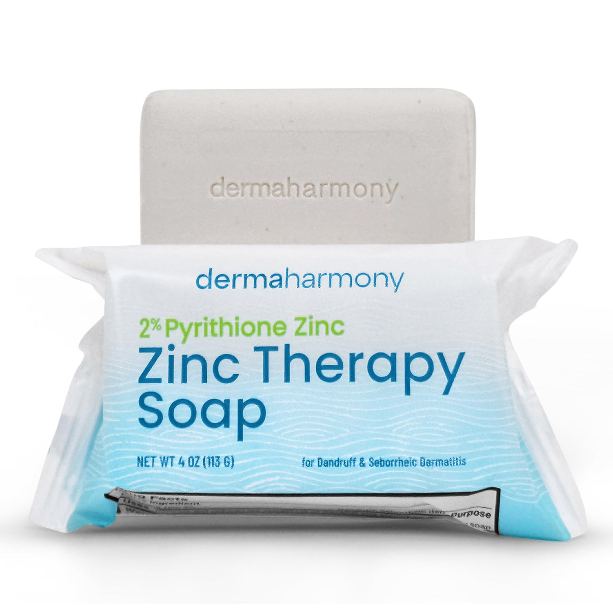Premium imported Dermaharmony Pyrithione Zinc Bar Soap for effective dandruff and seborrheic dermatitis treatment.