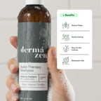 Discover Dermazen Scalp Therapy Shampoo, specially curated by Curat Cart, designed to soothe itching and nourish hair follicles.