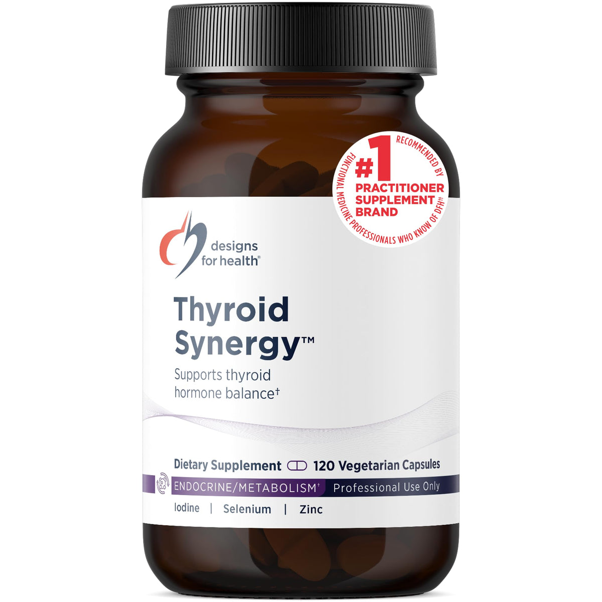 Thyroid Support by Designs for Health, a premium imported dietary supplement for hormone balance, available at Curat Cart.