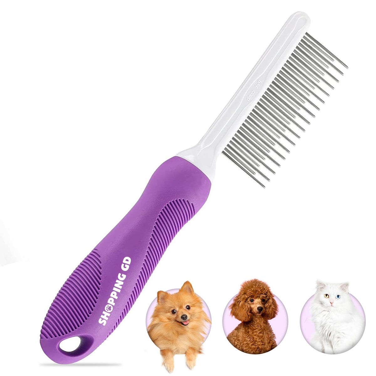 Premium imported detangling pet comb for grooming, ideal for dogs and cats. Available at Curat Cart.
