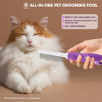 Detangling Pet Comb for Grooming, perfect for long-haired cats. Elevate grooming with Curat Cart's spa-like experience.