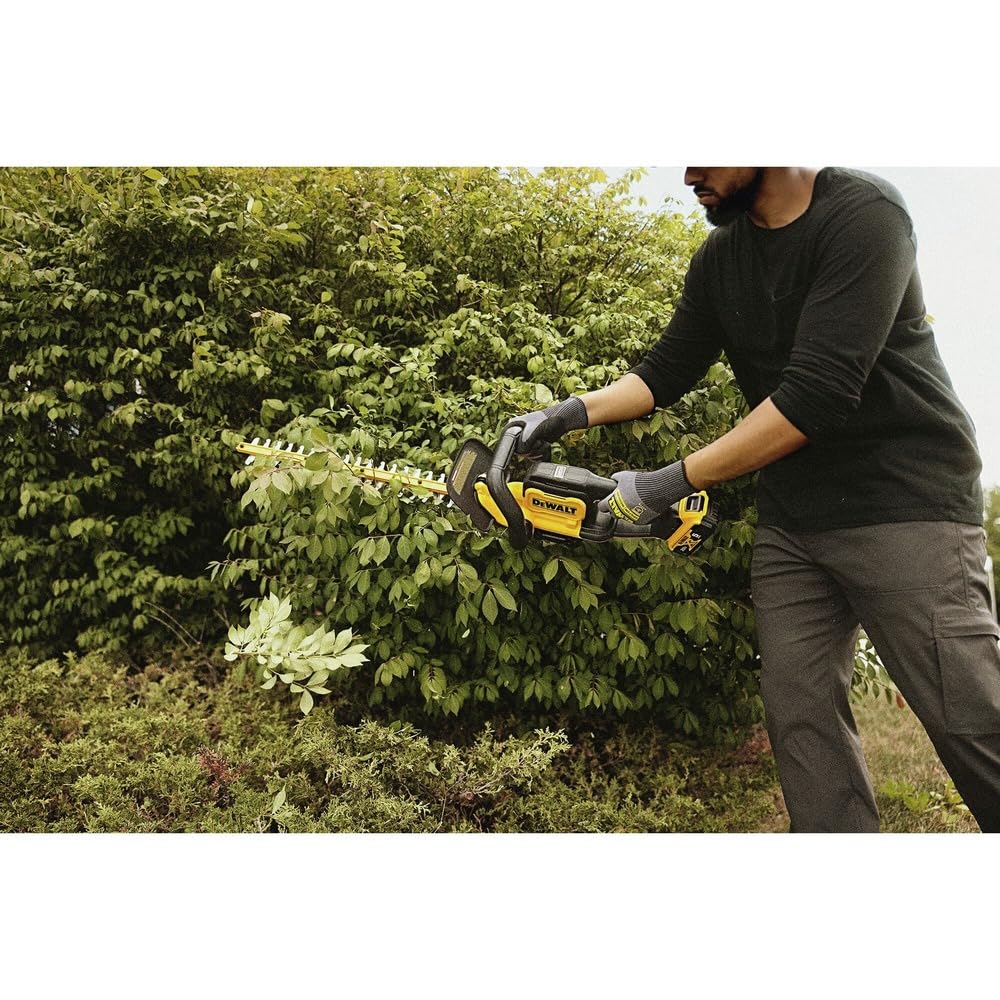 Experience the DEWALT 20V MAX Cordless Hedge Trimmer, 100% Authentic and available in India at Curat Cart. Trim effortlessly.