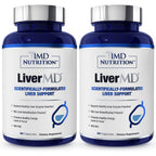 1MD Nutrition LiverMD - Liver Support Supplement | Siliphos Milk Thistle Extract & NAC - Supports Healthy Energy, Immunity & Overall Health - Liver Cleanse & Support | 60 Capsules