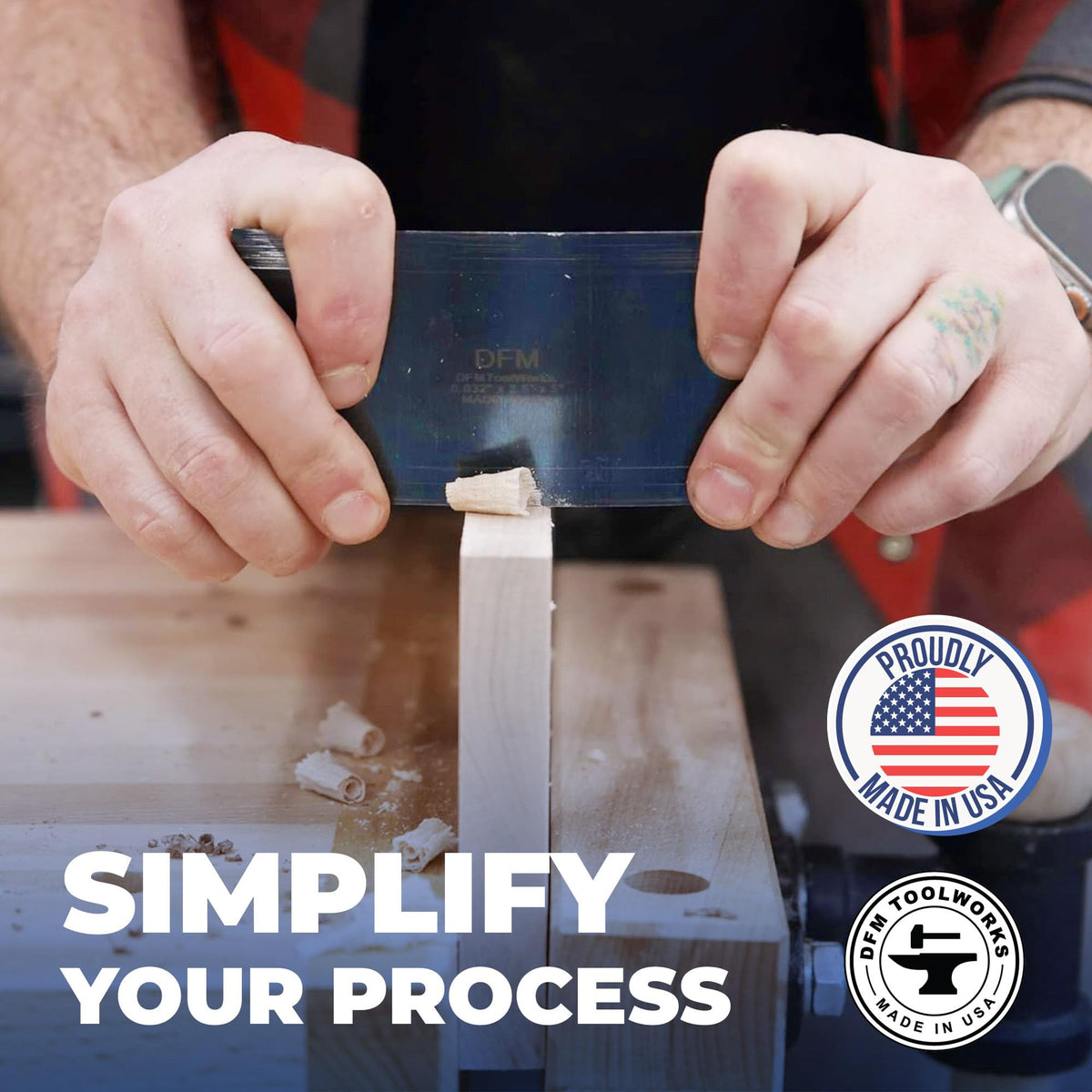 DFM Tool Works Rectangle Card Scraper delivers precision with a high-quality finish. Available at Curat Cart, proudly made in the USA.