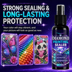 High-quality Diamond Painting Sealer Spray in official packaging, offering strong sealing and long-lasting protection. Available at Curat Cart.