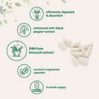 Discover DIM Active Supplement, featuring vegetarian capsules with broccoli extract, exclusively at Curat Cart for an 8-month supply.