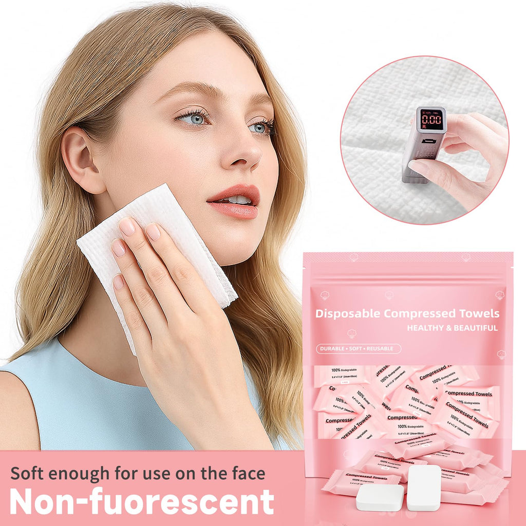 Discover Curat Cart's exclusive compressed face towels, soft and portable for healthy skincare on the go. Perfect for daily use.