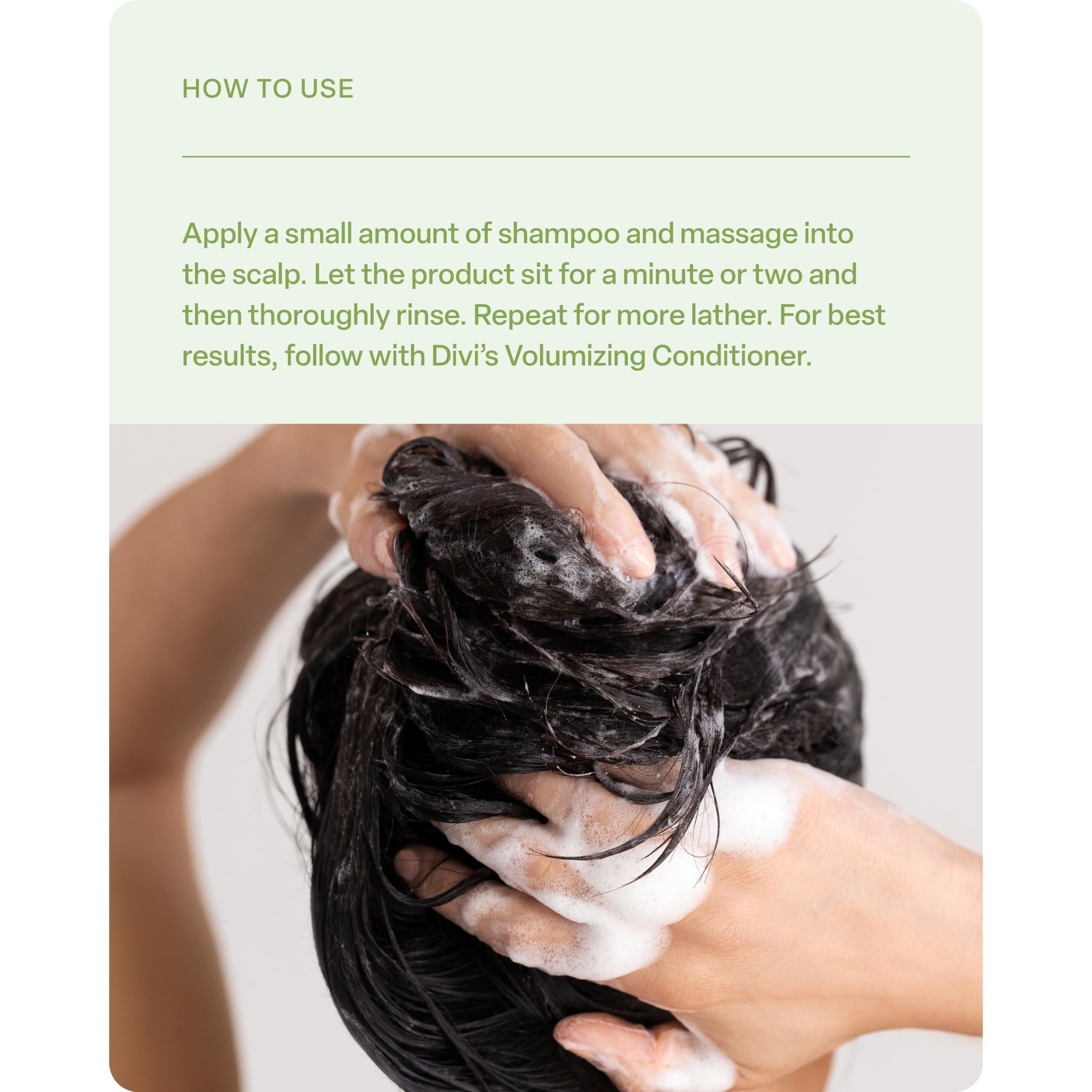 Step-by-step guide on using Divi Volumizing Shampoo. Order online for vibrant hair in India.