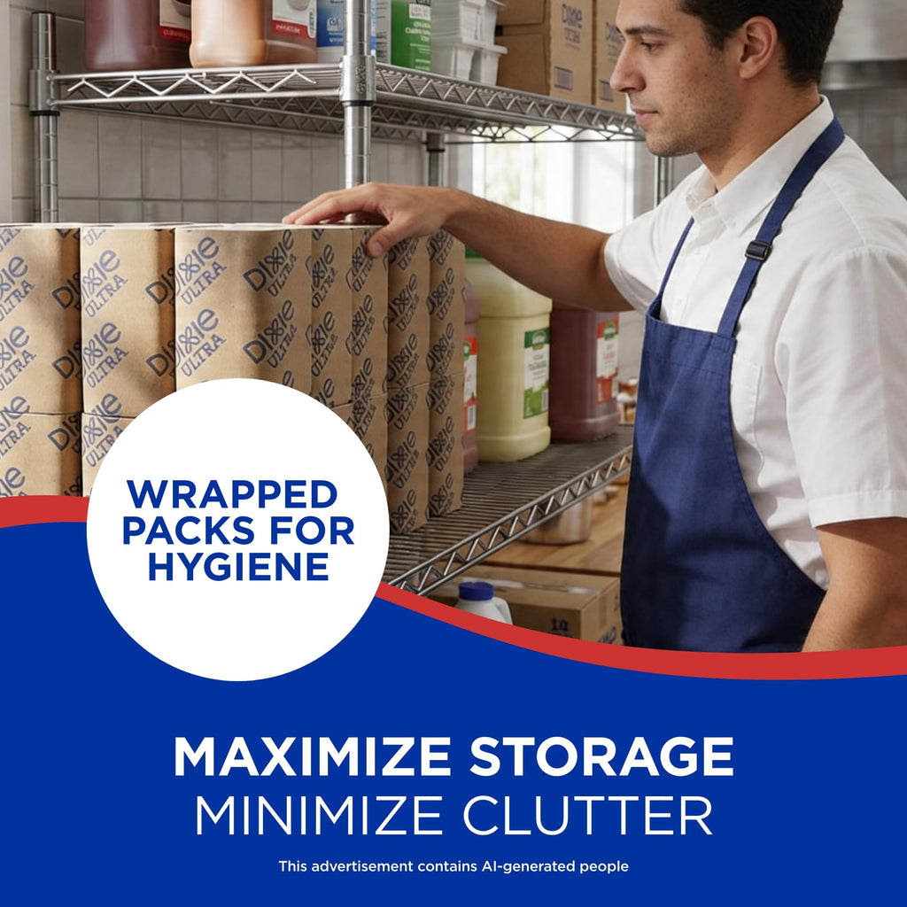 Dixie Ultra Interfold Napkin Refills in premium imported packaging, ensuring hygiene and optimal storage. Available at Curat Cart.