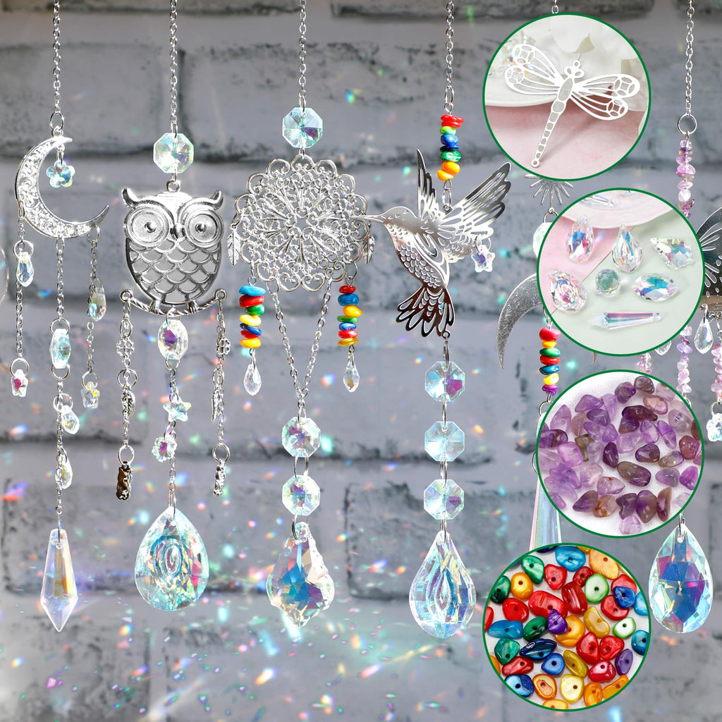 Artfully designed Suncatcher Kit with vibrant beads and crystals, 100% Authentic, available in India at Curat Cart.