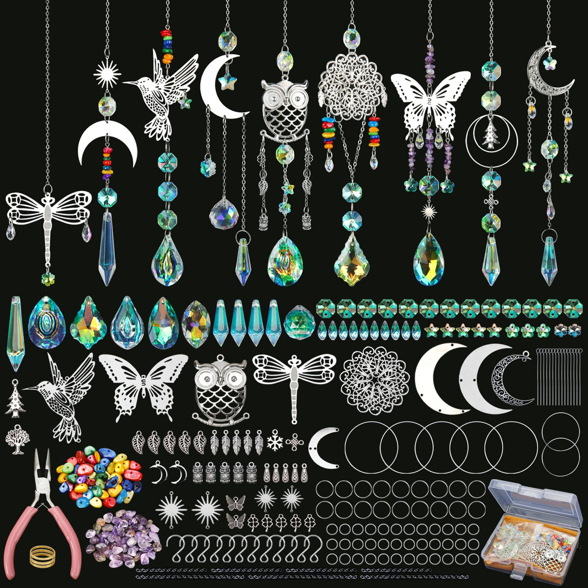 Explore the premium imported Suncatcher Kit from Curat Cart, featuring vibrant beads and charming designs for creative arts and crafts.