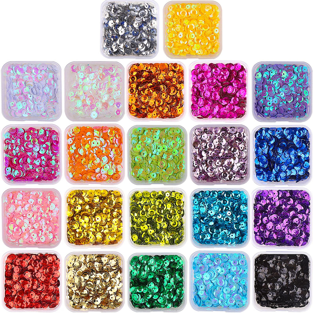 Premium imported DIYASY Bulk Loose Sequins in assorted vibrant colors, perfect for crafts and decorations. Available at Curat Cart.