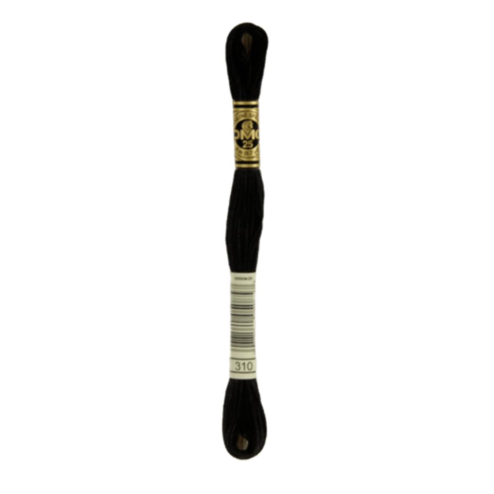 Discover premium imported DMC Stranded Cotton Embroidery Thread in deep black, perfect for your crafting needs at Curat Cart.