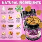 Dog Allergy Chews Itch Relief with natural ingredients, 100% Authentic, available in India at Curat Cart.