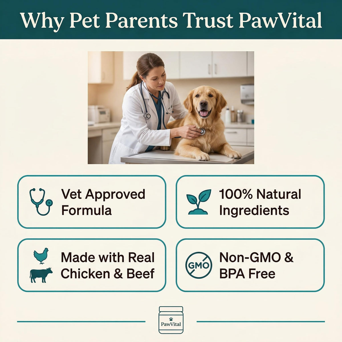 Natural Dog Cough Medicine by PawVital, vet-approved with 100% natural ingredients, available at Curat Cart in India.