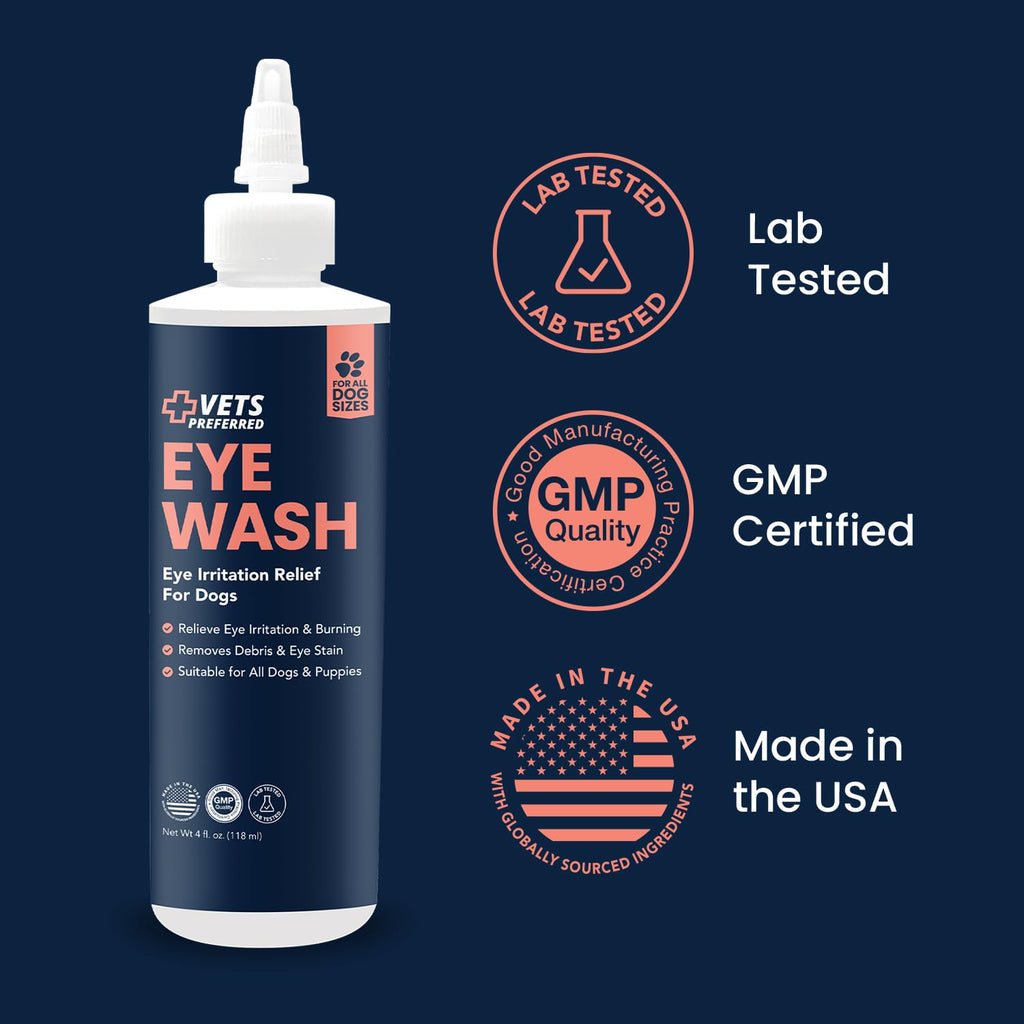 Effective Dog Eye Drops and Wash, 100% Authentic, Lab Tested, GMP Certified, available at Curat Cart in India.