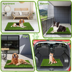 Versatile Dog Grass Pad with Tray for apartments, balconies, yards, and travel. 100% Authentic, available at Curat Cart in India.