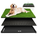 Premium imported Dog Grass Pad with Tray, featuring layers for optimal drainage and comfort. Available at Curat Cart.