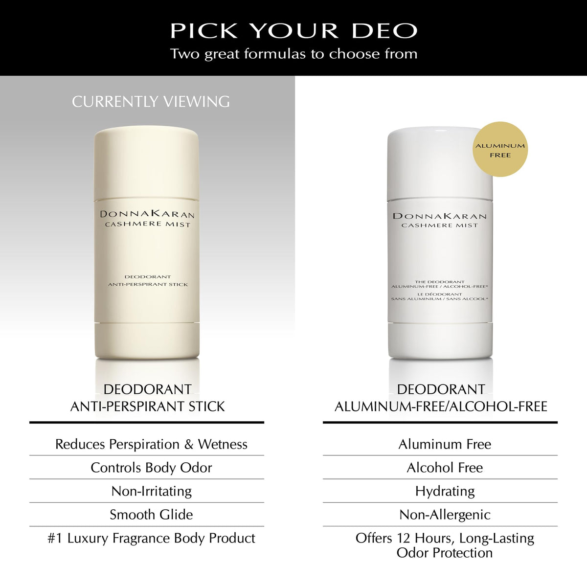 Order Donna Karan Cashmere Mist deodorants online in India. Choose from anti-perspirant and aluminum-free options.